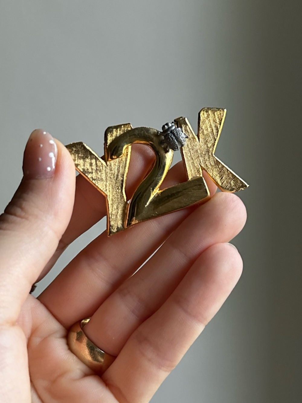 ULTRACRAFT retro Vintage Y2K brooch pin bag charm gold silver brooch